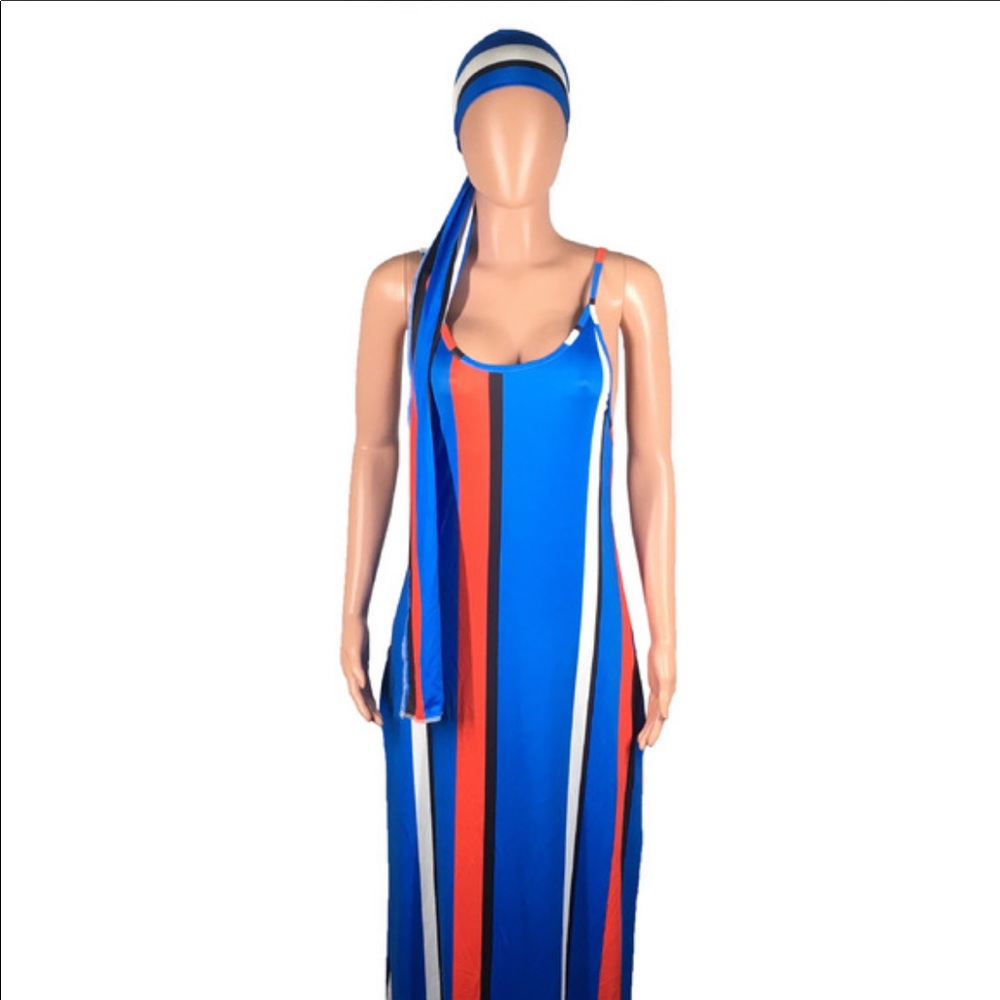 Trendy striped long maxi dresses floor length. - Picture 5 of 7